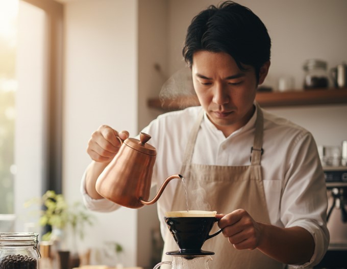 基本のハンドドリップでのコーヒーの入れ方