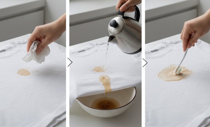 衣服についたコーヒーのシミの落とし方