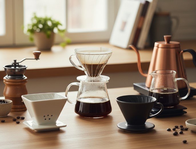 コーヒードリッパーのハンドドリップ淹れ方