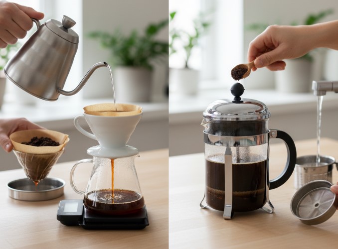 コーヒーの入れ方フレンチプレスとの比較