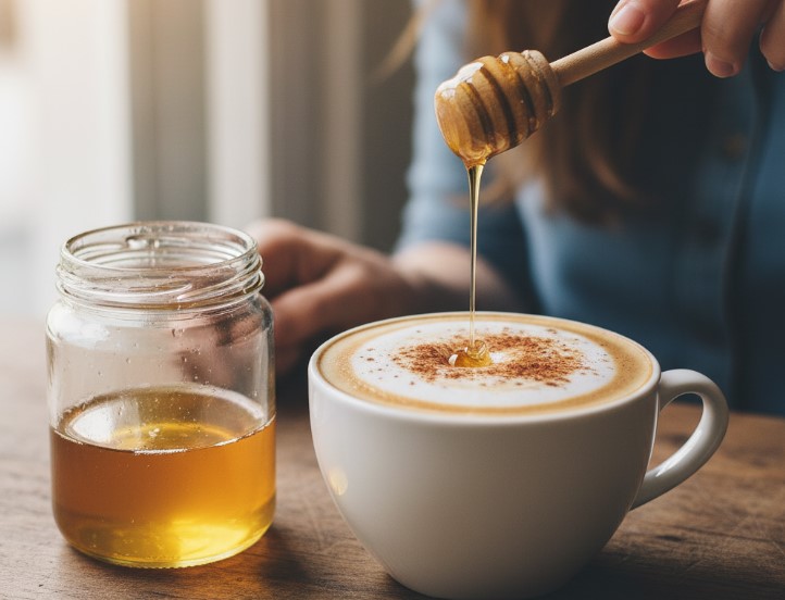 カプチーノにはちみつを加えるのも人気