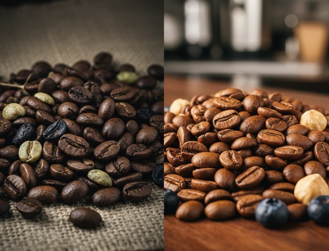 フレーバーコーヒーの豆の品質