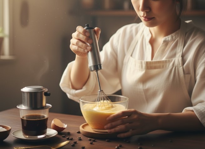 アレンジ① エッグコーヒーの作り方