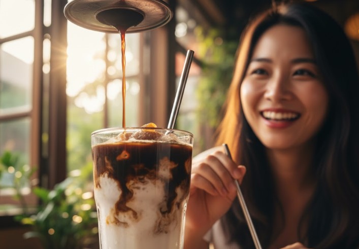 独特なスラッシー食感と飲み方