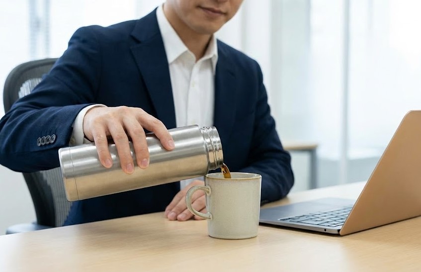 カフェ代を節約しマイボトルを持参する習慣