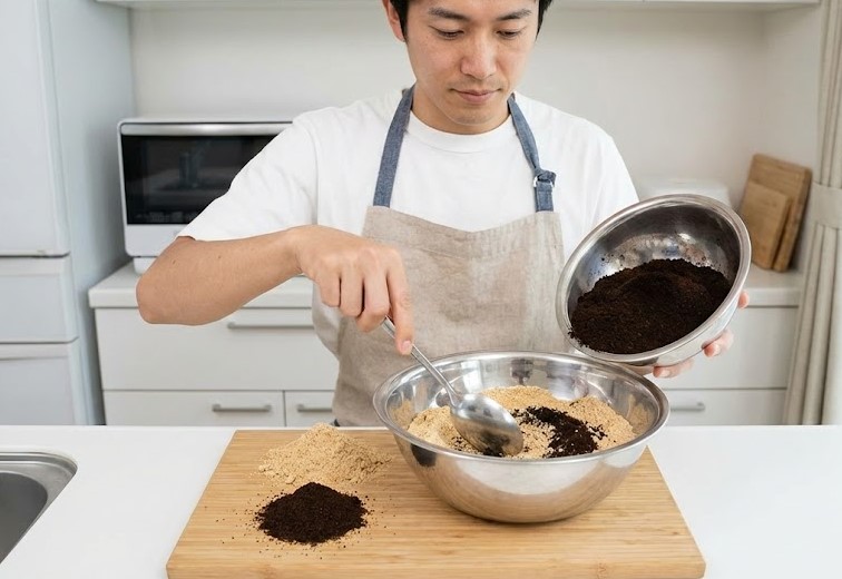 手作りのコーヒーかす肥料の作り方と使い方